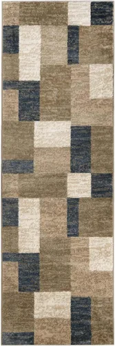 Miniatura 22 de Superior alfombra de área de la colección diseñador Clifton, 8 mm de altura de apilado, con respaldo de yute, diseño geométrico contemporáneo, Beige