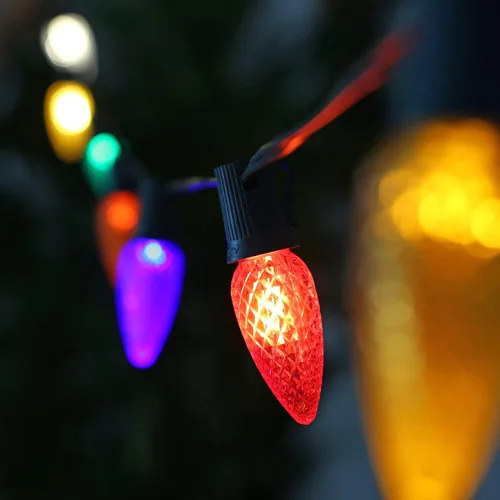Miniatura 4 de Paquete de 50 bombillas LED C9 multicolor de repuesto para luces de Navidad, inastillables e impermeables, bombillas LED C9 de plástico para cadenas