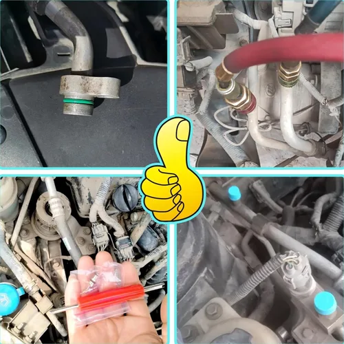 Miniatura 7 de Juego de 4 kits de reparación de aire acondicionado para automóvil, 270 piezas de juntas tóricas + 102 piezas A/C Kit de núcleo de válvula + 77