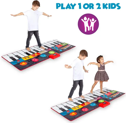 Miniatura 8 de Abcotech - Alfombrilla de piano de suelo para niños, teclado gigante de pista de baile, juguetes sensoriales Modos de reproducción, grabación