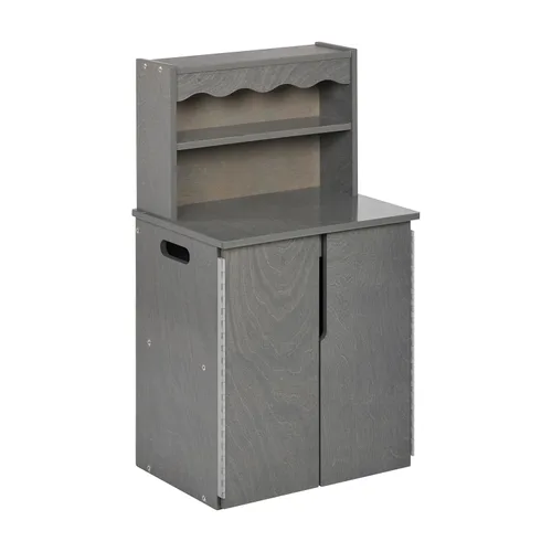 Miniatura 12 de ECR4Kids Cocina de Juguete Armario de Almacenamiento, Juguete de Madera, Natural