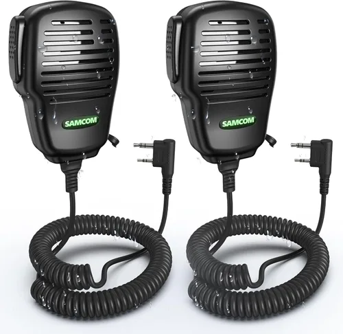 Miniatura 8 de SAMCOM Micrófono portátil altavoz pesado SCSP05 Micrófono de radio IP67 impermeable Micrófono de altavoz 2 pines con conector de auriculares