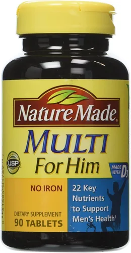 Miniatura 9 de Nature Made Multivitamínico para él, multivitaminas para hombre sin planchado, apoyo nutricional diario, vitaminas y minerales Nature Made Multi