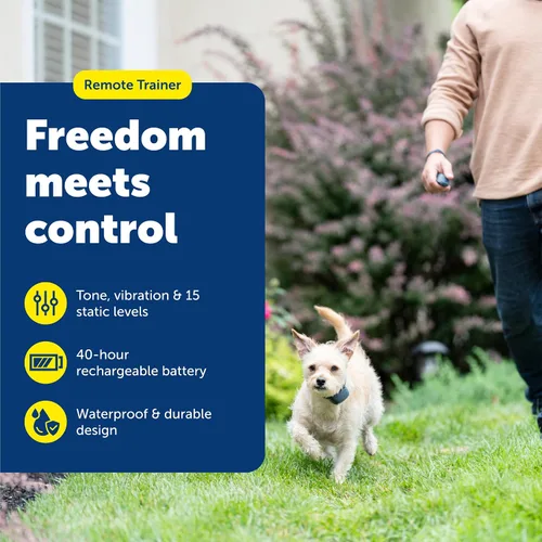 Miniatura 2 de PetSafe - Collar de entrenamiento remoto para perros – tono, vibración, 15 niveles de estimulación estática, estándar de 8 lb+ o Little Dog Lite