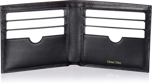 Miniatura 10 de HISCOW Billeteras plegables de cuero de grano completo para hombres, billetera minimalista delgada para hombre, regalos para papá, cumpleaños, día