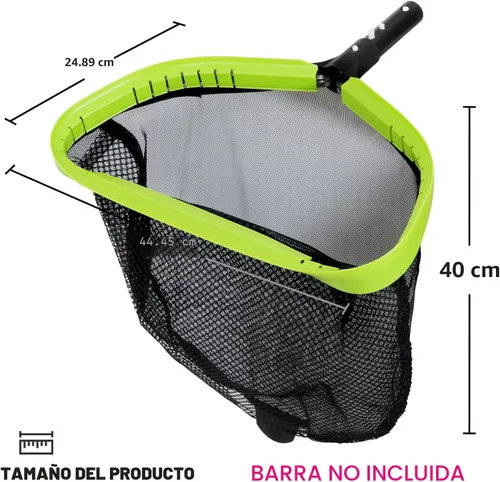 Miniatura 5 de Sepetrel Red de piscina, redes profesionales de skimmer de hojas de piscina para limpieza con bolsa grande de doble capa y resistente, marco