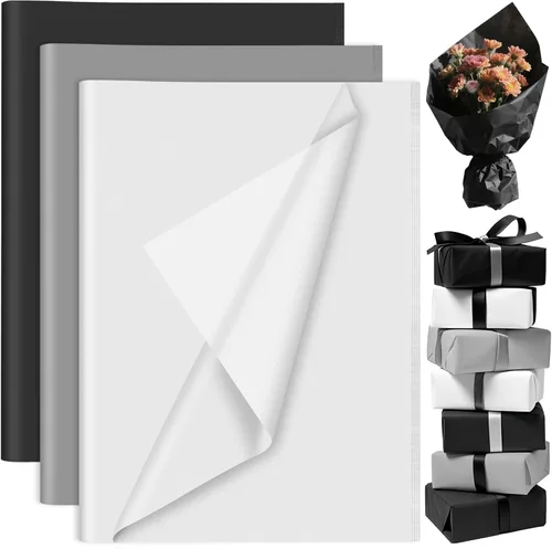 Miniatura 23 de PLULON 60 hojas de papel de seda marrón a granel, hojas de papel de seda para envolver regalos, papel de seda para embalaje, para regalos