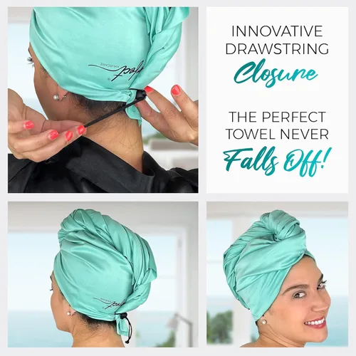 Miniatura 4 de THE PERFECT HAIRCARE Curly Hair Girls Juego de Toallas de Microfibra para Plopping - Envoltorio Anti-encrespamiento Sedoso y Suave para Secar