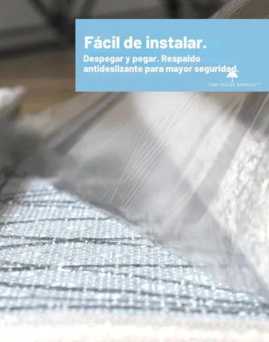Miniatura 6 de Oak Valley Designs™ Peldaños de Alfombra con Borde Redondeado Bullnose - Alfombras Antideslizantes para Escaleras Interiores de Madera