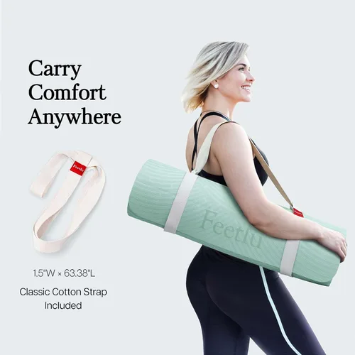 Miniatura 5 de Extra Thick 12mm Exercise Mat – Non-Slip, Joint-Friendly & Cushioned Fitness Mat for Yoga, Pilates & Floor Workouts – Durable, Supportive & Includes
