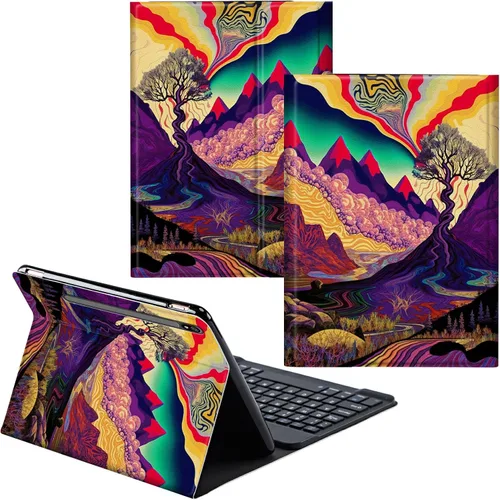 Miniatura 98 de Funda para Samsung Galaxy Tab S6 Lite 2022/2020 Teclado inalámbrico desmontable y cubierta de cuero PU Funda protectora para tableta para Samsung