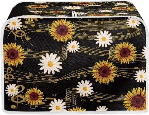 Miniatura 36 de chaqlin Cubierta para tostadora con estampado de chocolate, 2 rebanadas, resistente a las manchas, cubierta para horno de pan de diseño divertido