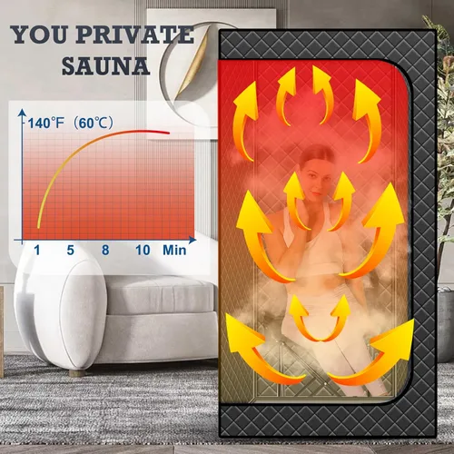 Miniatura 7 de Sauna infrarroja portátil, sauna de infrarrojos lejanos de tamaño completo, sauna personal de cuerpo completo, almohadilla de pie de calefacción