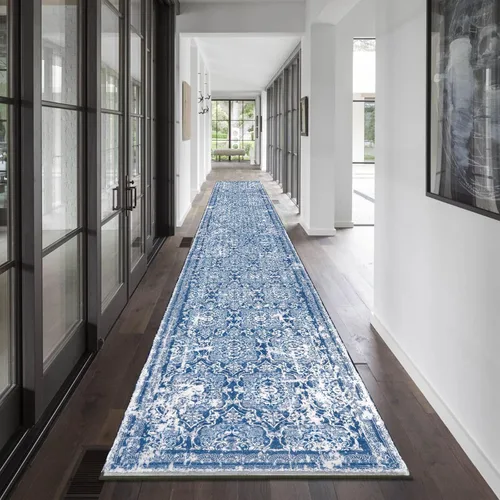 Miniatura 31 de Vaukki - Alfombra de pasillo, suave y peluda, alfombra antideslizante lavable, para lavandería, cocina, granja, baño, entrada y dormitorio