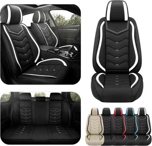 Miniatura 27 de ADERN Fundas de asiento de automóvil para Nissan Altima 2001-2026, funda de asiento de automóvil de piel de napa premium, elegantes fundas de Beige