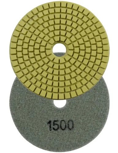 Miniatura 14 de Almohadillas húmedas de pulido de diamante de 4 pulgadas para lijar piedra mármol granito encimera 7 piezas conjunto de grano mixto 50-3000