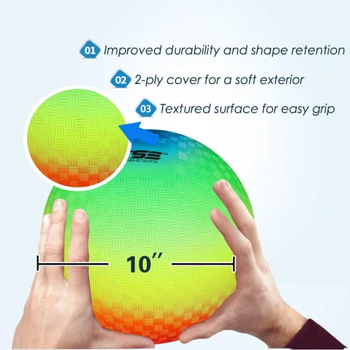 Miniatura 2 de GSE Games & Sports Expert Pelotas inflables para parque infantil, kickball, pelota de Dodge con rebote, balonmano. Ideal para 4 juegos de pelota