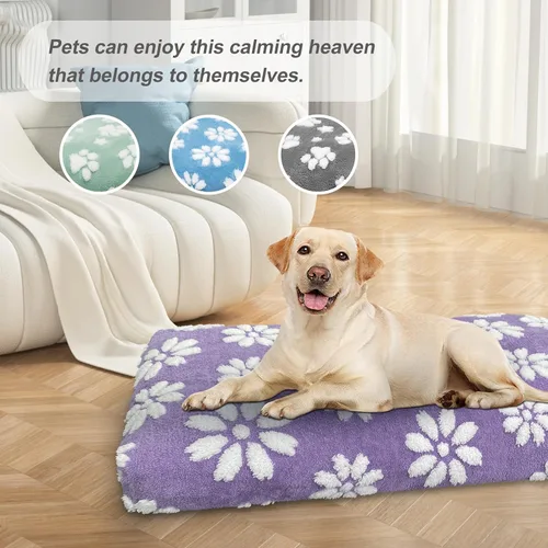 Miniatura 4 de Camas para perros grandes, bonita cama gruesa para perrera, cama mullida para mascotas con funda extraíble lavable y parte inferior antideslizante