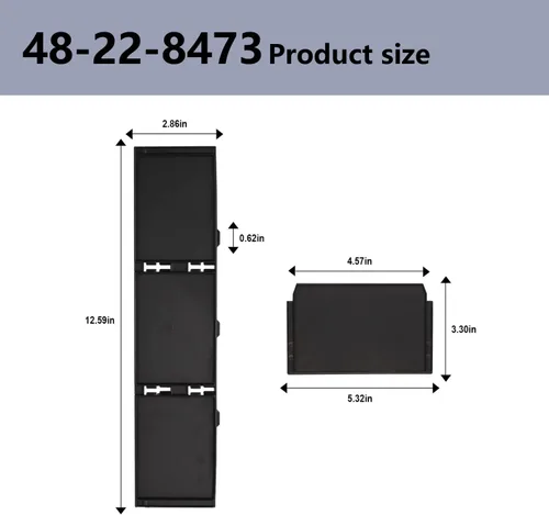 Miniatura 3 de 48-22-8473 Divisores de paquetes para Milwau-kee Packout 3 Cajones Divisores Caja de herramientas (negro)