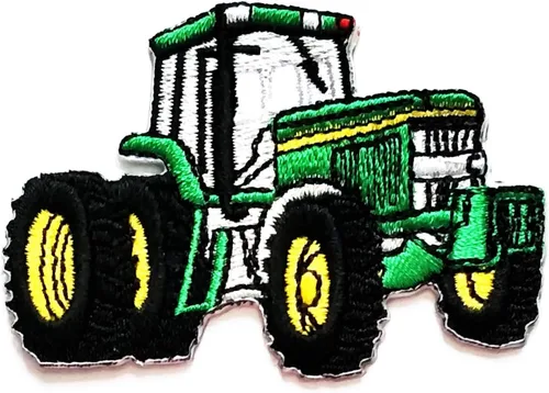 Miniatura 4 de Nipitshop - Parches rojos para automóvil, sin techo, tractor, tractor de granja, dibujos animados, para niños, parche bordado de hierro para coser