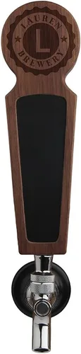 Miniatura 4 de Mango de grifo de cerveza personalizado grabado, mango de madera Kegerator, madera de nogal, 8.3 pulgadas de largo, regalos de cerveza