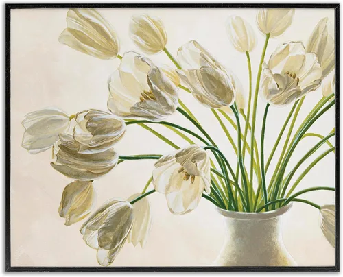 Miniatura 24 de Stupell Industries Ramos florales antiguos en frascos, arte giclée enmarcado, blanco, 20 x 16 pulgadas, fácil de colgar y resistente, fabricado