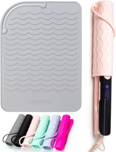 Miniatura 10 de ANGENIL Plancha Plana de Cerámica Pro Twist de 1 Pulgada, Alisador y Rizador de Cabello de Doble Voltaje 2 en 1, Multi-Estilizadores Plancha Plana