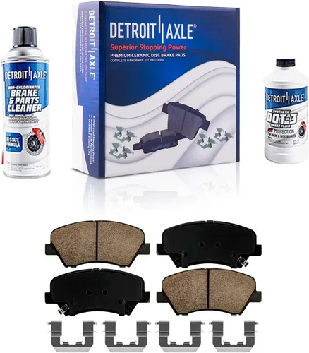 Miniatura 113 de Detroit Axle - Pastillas de freno traseras para Honda Odyssey 2011-2017 Pilot 2007-2013 MDX 2010-2013 ZDX 2010-2013 Pastillas de freno de cerámica