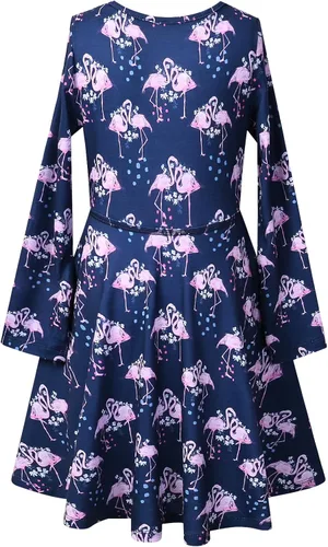 Miniatura 2 de Perfashion Vestidos a juego para niñas y muñecas sin mangasmanga larga, acampanados, faldas de fiesta de unicornio