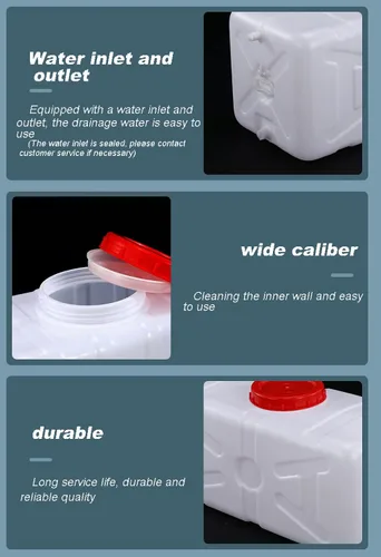 Miniatura 4 de NAKAN Contenedores de agua grandes, tanques de transporte con grifos, cubos de almacenamiento de riego portátiles, tanques de recolección de agua