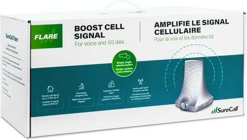 Miniatura 7 de SureCall Flare 3.0 Amplificador de señal de teléfono celular para el hogar y la oficina de hasta 3500 pies cuadrados, aumenta la 5G/4G LTE, antena
