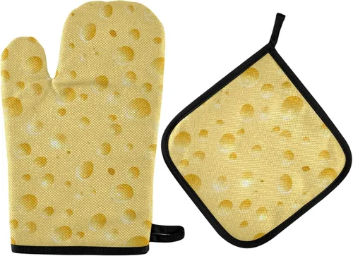 Miniatura 28 de ZZXXB Spring Bird - Guantes de cocina dobles con diseño floral de mariposa, resistentes al calor, antideslizantes, extra largos de 7 x 35 pulgadas
