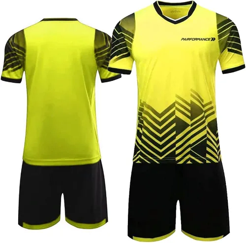 PAIRFORMANCE Camisetas de fútbol para niños, uniforme de entrenamiento de equipo deportivo de 5 a 15 años, conjunto de camisetas y pantalones cortos