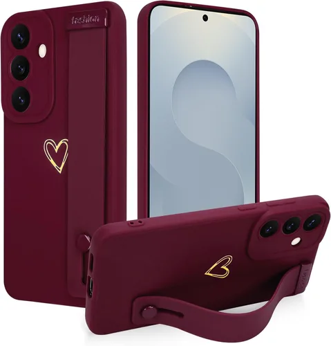 Miniatura 21 de Funda magnética compatible con Samsung Galaxy S25 Ultra para mujeres y hombres, estética flor de durazno, correa de muñeca ajustable incorporada