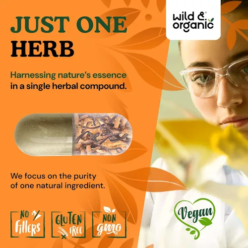 Miniatura 5 de Wild & Organic Cordyceps Cápsulas de hongos de 1200 mg - Apoyo inmunológico - Suplemento en polvo de hongos Cordyceps - Extracto de micelio puro