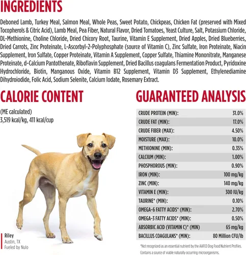 Miniatura 9 de Nulo Freestyle Alimento para Perros Adultos, Alimento Seco Premium Totalmente Natural Sin Granos de Croquetas Pequeñas para Perros, con Probiótico