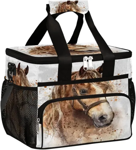 Miniatura 10 de Pardick Bolsa térmica suave con aislamiento de leopardo de galaxia para hombres y mujeres, lonchera grande a prueba de fugas, enfriador de playa