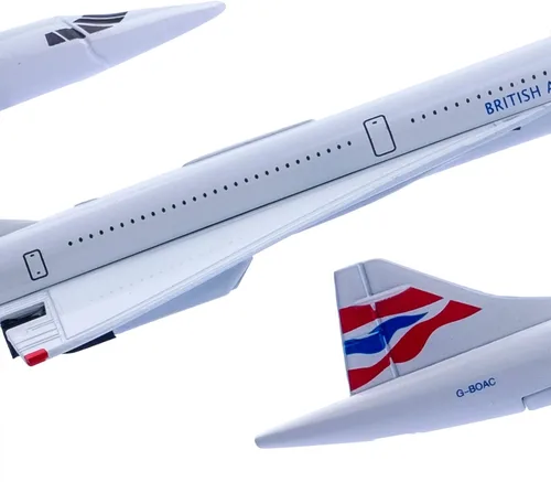 Miniatura 4 de Modelo de avión British Airways G-BOAC Concorde Modelo Avión Avión Metal Aviones de aleación fundida a presión para regalo y colección