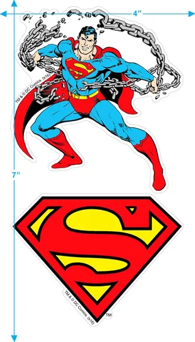 Miniatura 2 de Popfunk Sudadera clásica con capucha y calcomanías con logotipo clásico de Superman