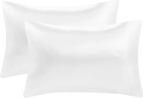 Miniatura 15 de Madison Park Essentials Juego de 2 fundas de almohada de satén para cabello y piel, lujosamente suave, sedosa con brillo natural, fresca al tacto