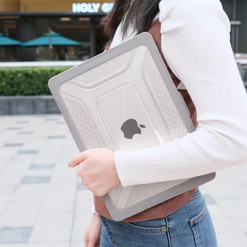 Miniatura 8 de Batianda Funda resistente mejorada para MacBook Air de 15 pulgadas M5 2026 2025 M4 2024 2023, versión 2024 2023, TPU híbrido de panal + armadura