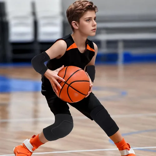 Miniatura 6 de obmwang Set de rodilleras de voleibol y coderas de voleibol para niños, jóvenes, voleibol, yoga, baile, fútbol, baloncesto, correr, pequeño