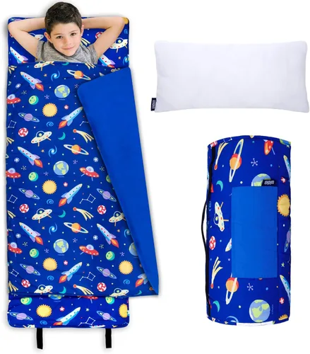 Miniatura 19 de Wildkin Kids Nap Mat with Pillow for Boys & Girls – Soft & Cozy Toddler Sleep Mat for Daycare, Preschool, Kindergarten & Travel, Ages 3–7, Machine