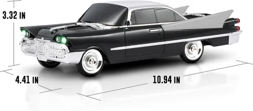 Miniatura 6 de QFX Altavoz Bluetooth 1959 Retro Classic para automóvil, altavoces duales de 2 pulgadas, enlace manos libres, micrófono incorporado, radio FM y Negro