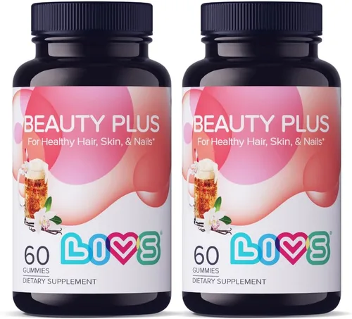 Miniatura 9 de LIVS Beauty Plus Gomitas de vitaminas – Gomitas de biotina para cabello, piel y uñas Suplemento de belleza natural, sin gluten, sin OMG
