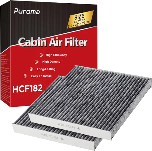 Miniatura 8 de Puroma Paquete de 1 filtro de aire de cabina con carbón activado de repuesto para CP182, CF11182, compatible con Honda CR-V, Civic, Accord, Odyssey