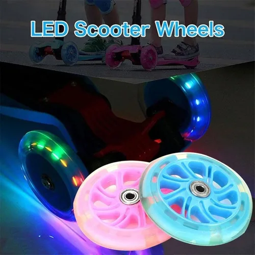 Miniatura 2 de TRENDYBOY Rueda de monopatín Rueda de Scooter Solo Warping Slide Carrito de compras Longboard 2 Color 4.724 in Ruedas (Color : Bule)
