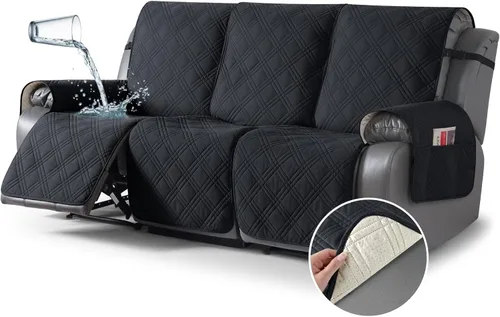 Miniatura 15 de TAOCOCO Fundas para Sillón de Dos Plazas Reclinable 100% Impermeables, Fundas Divididas para Loveseat Reclinable, Funda Antideslizante para Sofá