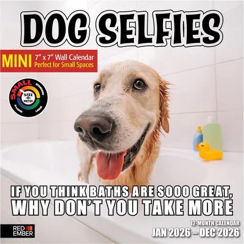 Miniatura 14 de RED EMBER Doggy Disasters 2026 - Calendario de pared de 12 meses, 12 x 24 pulgadas, abierto, papel grueso y resistente, para regalo, calendario 2026