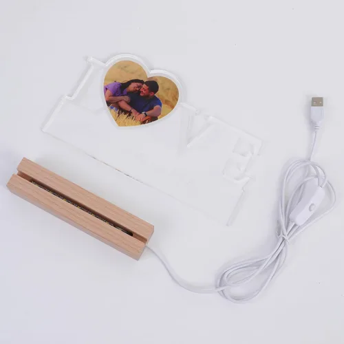 Miniatura 6 de Placa de fotos acrílica personalizada, marco de fotos personalizado regalo para novio, novia, mamá, papá, mejor amigo, regalo personalizado